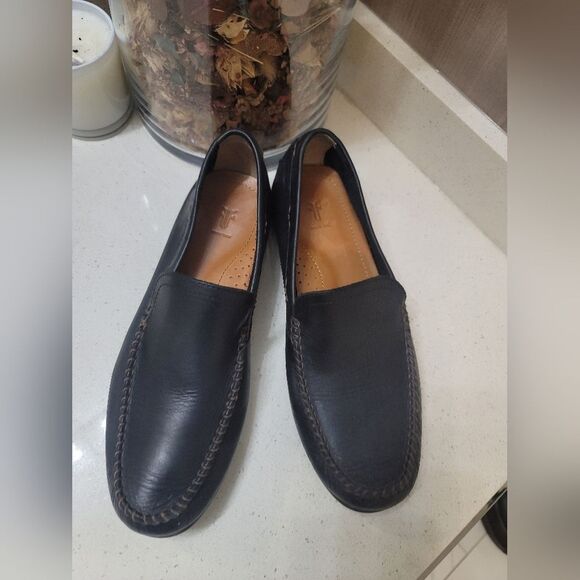 FRYE Mens Leather Loafers Lewis Venetian Size 10 - Picture 2 of 15